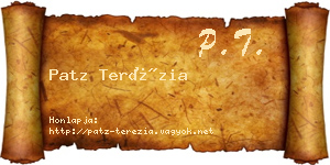 Patz Terézia névjegykártya